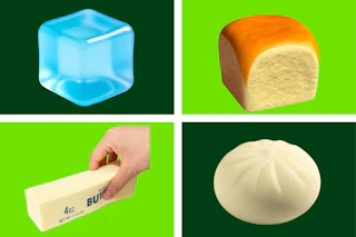 squishy toys on a grid