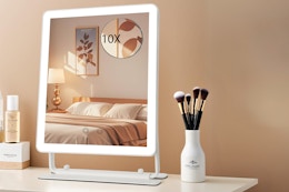 Light-Up Vanity Mirror, Only $33 With Amazon Promo Code (Reg. $60) card image