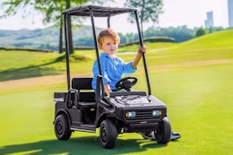 This Kids’ Golf Cart Ride-on Is Now on Sale for $100 at Walmart (Reg. $480) card image