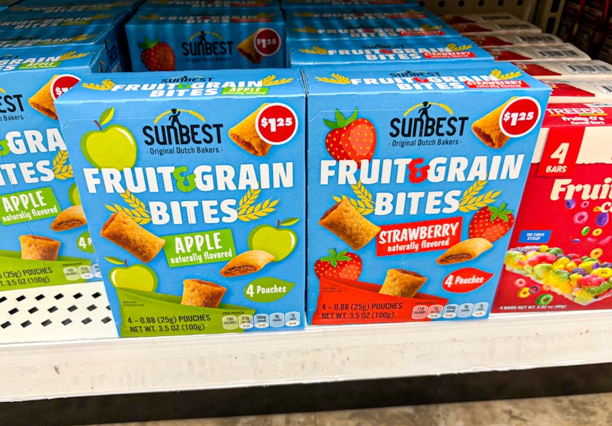dollar tree sunbest fruit and grain bites