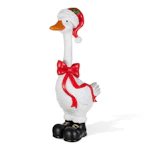 Christmas Goose Porch Decor