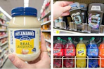 dollar general hellmann's, axe, fanta 3-photo collage