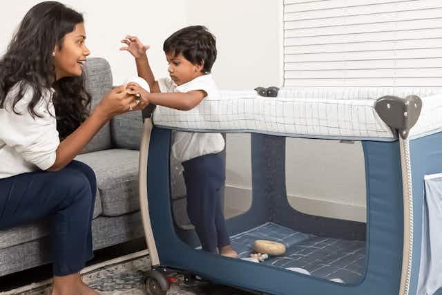 Clearance Baby Play Yard With Bassinet, Just $54 at Walmart (Reg. $101) card image
