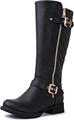 Women's Quilted Knee High Boots