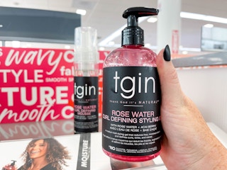 tgin hair products being held