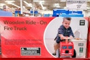 wooden ride on toy clearance in store