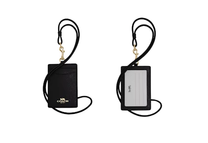 Coach Leather ID Lanyard