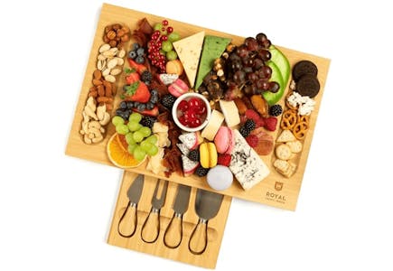 Bamboo Charcuterie Board Set