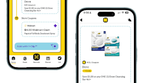 Example of Smart Coupon features shown in the KCL App