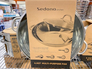 a sedona mutli purpose pan on a rack in macys