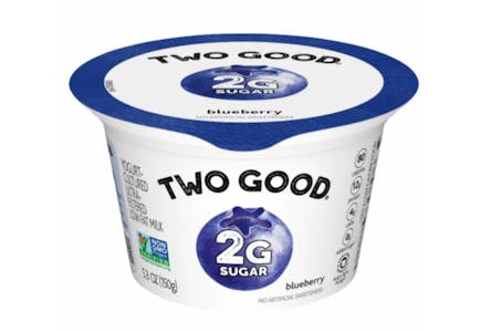 2 Dannon Yogurt Cups