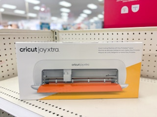 cricut joy extra machine sitting on a target shelf