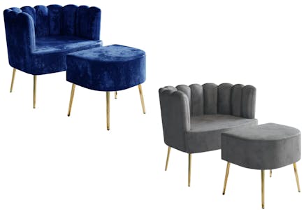 Mercer41 Chair and Ottoman Set