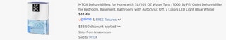 Amazon Dehumidifier 2025
