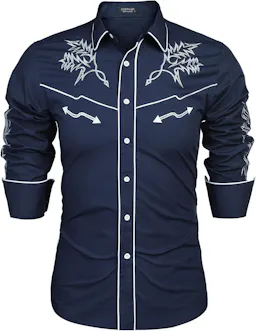 COOFANDY Men's Western Shirt