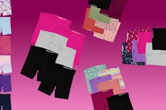 5 different sets of the Wonder Nation Girls Bike Short 6-Pack