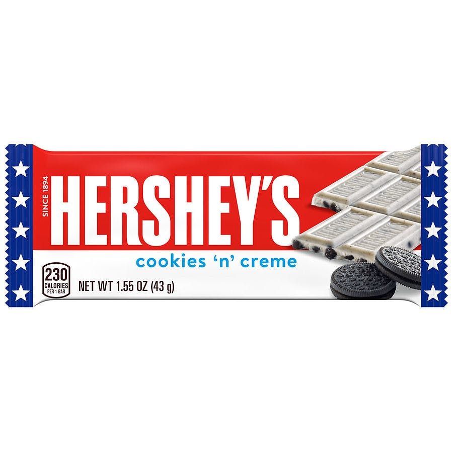 2 Hershey's Cookies 'n' Cream Bars