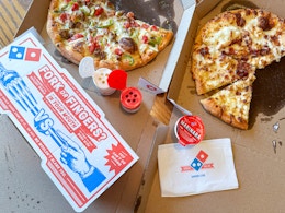 pizza dinner on a table