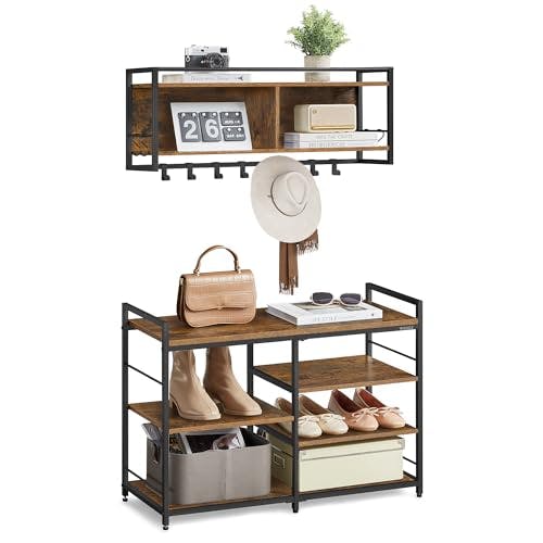 Hall Tree with Shoe Bench