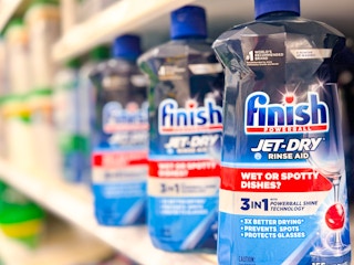 3 bottles of Finish Jet-Dry on a Target shelf