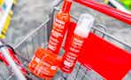 cantu hair care products in a cart
