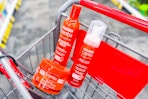 cantu hair care products in a cart