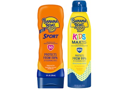 2 Banana Boat Sunscreens