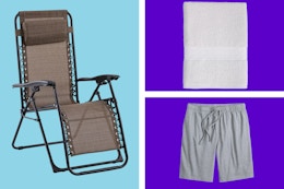 Kohl's Mystery Day: $3 Bath Towels, $7 Pajama Shorts, $33 Antigravity Chair card image