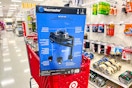 vacmaster wet/dry vac sitting on a target cart