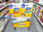 bounty and charmin paper products in walgreens cart