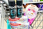 axe colgate bic haul in shopping cart