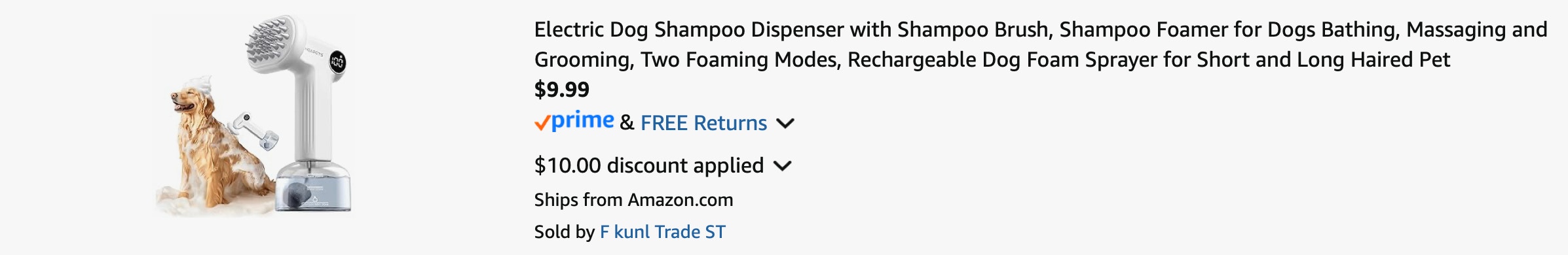 Amazon Electric Dog Shampoo Dispenser and Brush 2025 2
