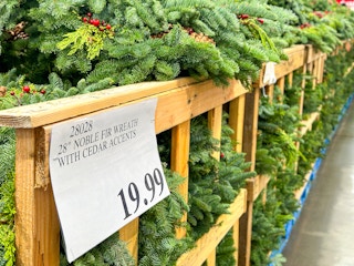 costco 28 inch Mixed Evergreen Wreath price