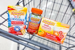 emergen-c immunity support products in a shopping cart