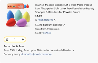 beakey sponges Amazon receipt