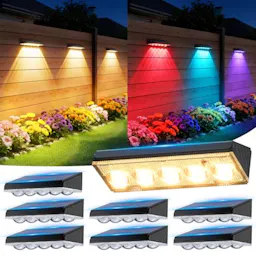 Solar Fence Lights 8-Pack