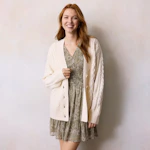 Women's Cabled Sweater Cardigan