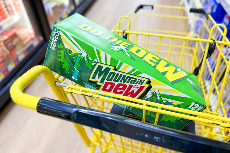 mountain dew in shopping cart
