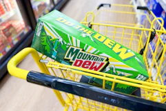 mountain dew in shopping cart
