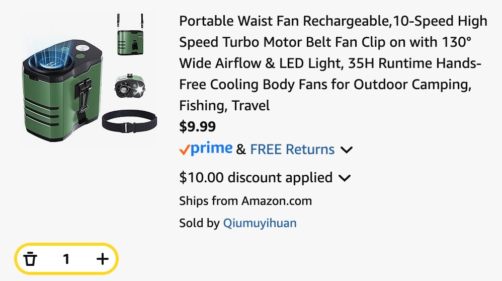 Portable Waist Fan
