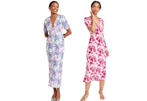 Crepe Puff Midi Dress