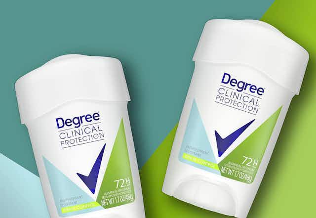 Degree Clinical Protection Deodorant, as Little as $5.25 on Amazon card image