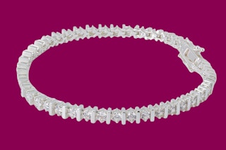 slive and cubic zirconia tennis bracelet