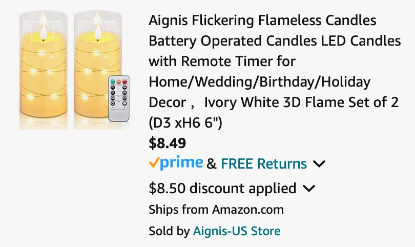 Amazon Flickering Flameless Candles 2024 2