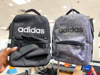 hand holding adidas lunch bag