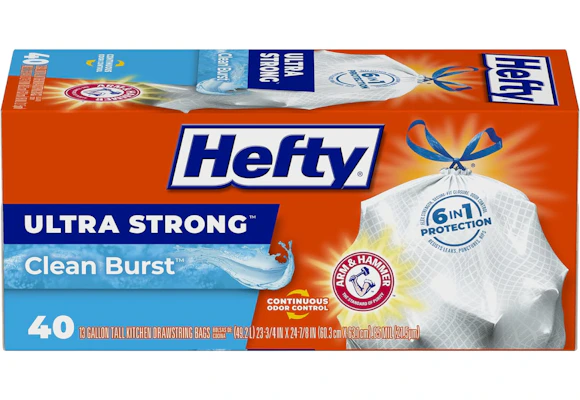 3 Hefty Trash Bags