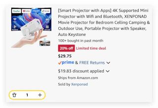 4K Supported Mini Projector with Wifi and Bluetooth