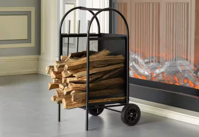 Save Over 50% on a Firewood Log Cart and Tool Set at Home Depot card image