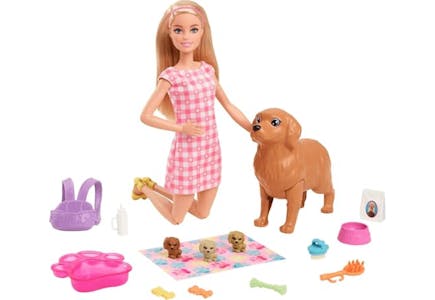 Barbie Doll and Pets Set