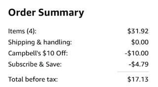 Gold Fish Crackers Amazon promo receipt